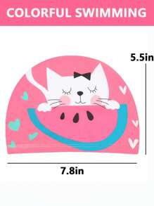 1 buah Topi Renang Kartun, Unisex untuk Anak Laki-laki dan Perempuan, Anti-Selip dan Nyaman Melindungi Telinga, Topi Kain Bergambar Kartun Lucu, Hari Pertama Sekolah - MultiWarna - View 12