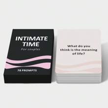 1pc Couple's Intimate Moments Card Game, Relationship Growth Table Game For Date Night, Emotional Connection Topics, Interactive Q&A, Suitable For Valentine's Day/Halloween/Christmas Gifts