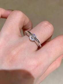 1 件 925 纯银精致独特星球戒指女士珠宝礼物生日礼物派对礼物 - 星球戒指 - 查看 4