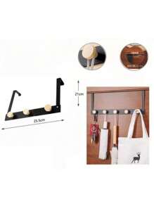 Door Hooks, Door Hangers, Bedroom Door Back Storage Wall Racks, Solid Wood Hooks, Iron Door Hooks, Simple Wall-Mounted Clothes Hooks, Punch-Free Clothes Hangers, Bedroom Door Hooks, Wall Clothes Hooks, Wrought Iron Door Hooks, Punch-Free Door Back Hooks, Bathroom Door Storage Hangers, Home Wall-Mounted Clothes And Hats