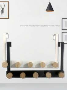 Door Hooks, Door Hangers, Bedroom Door Back Storage Wall Racks, Solid Wood Hooks, Iron Door Hooks, Simple Wall-Mounted Clothes Hooks, Punch-Free Clothes Hangers, Bedroom Door Hooks, Wall Clothes Hooks, Wrought Iron Door Hooks, Punch-Free Door Back Hooks, Bathroom Door Storage Hangers, Home Wall-Mounted Clothes And Hats