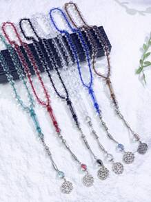 1 Set mit 6 Farben, 45 Stücke 10mm Acryl Perlen Armband Set, verpackt in hochwertiger Geschenkbox für den täglichen Gebrauch