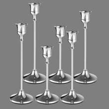 Gold Candlesticks Set Of 3pcs Conical Stand Vintage Metal Bronze Modern High Column Tablecloth Candlestick Decoration Candlestick Long Support For Table Center Decoration Wedding Party Dining