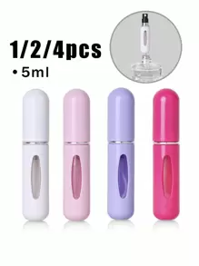 Chai xịt nước hoa rỗng 5ML, Chai phun nước hoa có thể nạp lại, Chai xịt mini, Chai nước hoa bỏ túi nhỏ, Hộp đựng bơm mùi hương, Bình đựng nước hoa rỗng di động cho du lịch, trường học hoặc tiệc tùng (Trắng + Hồng + Đỏ hồng + Tím) Đồ dùng thiết yếu khi đi du lịch Đồ dùng học tập Cắm trại ngày lễ Đồ dùng thiết yếu cho ngày lễ Phụ kiện kỳ nghỉ Nước hoa cho nữ Nước hoa cho nam Bãi biển - Nhiều màu - Xem 1