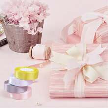 25 Yards Colored Satin Plain Satin Ribbon Gift Roll Packaging DIY Birthday Party Decoration - Multicolor - View 3