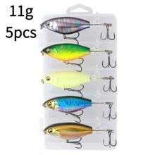 6 克/11 克 5 件装螺旋桨表面系统拖拉机路亚鱼饵仿生塑料硬饵远投渔具 - 彩色 - 查看 10