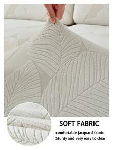 1pc Plush Jacquard Anti-Slip Sofa Seat Cushion Cover, Soft & Skin-Friendly Modern Style, Pet-Proof & Elastic Sofa Slipcover, Suitable For L-Shaped Combination Sofa And 1/2/3/4 Seat Sofa (Sold Individually)