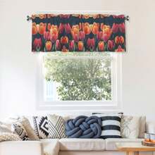 Cantonnières personnalisées, personnalisées avec texte logo photo image, cantonnière de fenêtre décorée sur mesure, traitements de fenêtre, rideaux à passant, cantonnières pour cuisine/salon, 1 pièce, 17,7 * 54 po
