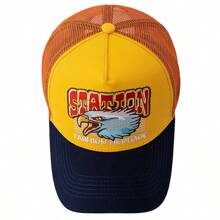 JZML 1pc Men's Letter & Eagle Embroidered Trucker Cap