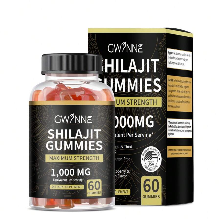 Gwynne Shilajit Gummies 60 Units Raspberry And Watermelon Flavor - Others - View 1