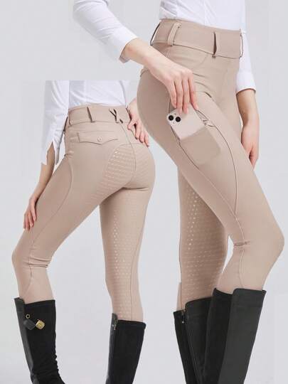Spring & Summer Quick-Dry Equestrian Pants, Professional Horseback Riding Sports Wear, High Elasticity Slim Fit, Abrasion Resistant, Silicone Non-Slip Equestrian Pants, Riding Gear