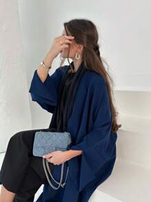 1 bucată halat simplu pentru femei, halat islamic elegant Abaya, potrivit pentru ținuta zilnică și de festival