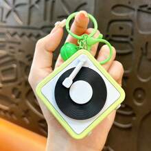 Retro Gramophone Shaped Keychain, Mini Recordable Music Box Pendant, Unique Key Chain, Small Gift - Multicolor - View 10