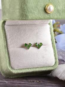 ITSMOS Amethyst Crystal Earrings S925 Sterling Silver Minimalist Dainty Jewelry Everyday Stacking Birthstone Studs For Women