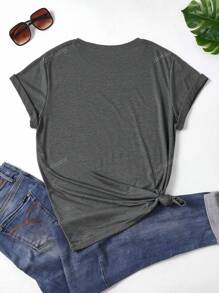 Camiseta de mujer con tema mexicano, casual holgada de manga corta para primavera/verano, parte superior con estampado gráfico