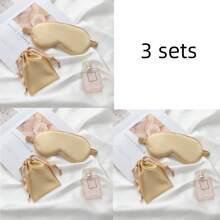 2pcs/3pcs Set Sleeping Mask Scrunchies Pouch, Faux Silk Sleeping Eye Mask, Back To School Supplies
