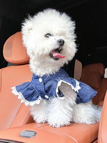 1 pieza Ropa para mascotas Vestido de fresa para perros y gatos pequeños, Atuendo lindo para cachorros y gatitos
