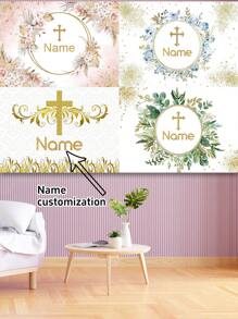 1pc Customizable Baptism Flower Wreath With Greenery, New Design Photo Studio Photography Backdrop Material Mother's Day Graduation,Multi-Functional,Adjustable, Ornamental,Reusable,Exquisite,Adorable,High-Quality,Modern,Colorful,Cute,Comfortable,Stylish,Custom,Personalized,Unique,Ideal Gifts For Him,Ideal Gifts For Her,Home Refresh,Customized Banners & Pennants