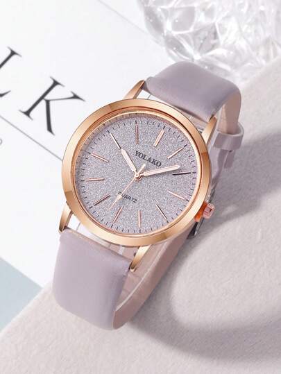 The 1pc Horloge Is able Com Tafel PU Belt Women, Quartz Men Student Parties, Festivals, Weddings, Wear. It Best Women During Back To School Season, Graduation view 2