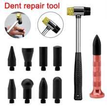 Car Body Unpainted Dent Repair Multi Head Leveling Hammer Tapping Pen Repair Tool Set, Manual Tool For Car Dent Repair, Suitable For Removing Dent Hail Repair Tool Set - Black - View 1