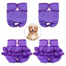 4 Packs Dog Diapers Female Washable Dog Diapers Reusable Puppy Diapers Highly Absorbent Comfortable Doggy Diapers For Dogs In Heat Or Excitable Urination