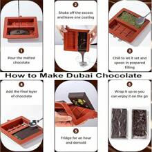 1PC 3D Diamond Shaped Silicone Chocolate Mold, Dessert Candy Baking Tool Dubai Chocolate Bar, For Making Hot Chocolate Bombs, Cakes, Jellies, Dome Mousse, Fudge, Kitchen Accessories