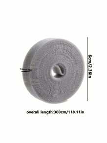1 Roll-500cm Grey Multi-Purpose Cable Ties - Cord Organizer For Home, Office, And Electronics | Easy-To-Use Cable Management For Computers, Tvs, And More | Reusable Cable Ties For Wire Management | Plastic Material