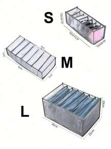 Caja de almacenamiento de 1/3 de armario para ropa, ropa interior, caja de almacenamiento de gabinete de 7 niveles lavable, organizador de almacenamiento plegable para viajes