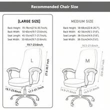 Melaluxe - Funda universal para silla de oficina, funda elástica para silla de computadora, fundas para silla de computadora (talla L), color negro