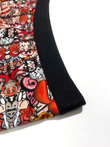 RANDOM 3 Pieces Men's Extended Printed Underwear, High Elasticity Printed Underwear, Comfortable Underwear, Sports Shorts, Underwear, Casual Underwear, Underwear, Plus Size Shorts, Underwear, Boyfriend Gift, Husband Gift, Fashion Surprise Gift - Multicolor - View 4