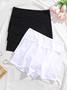 5 Stücke/Set Damen bequeme atmungsaktive einfarbige Hipster Höschen, Damen Unterwäsche