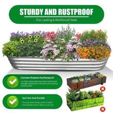 6 Ft X 2 Ft Raised Garden Bed Metal Elevated Planter For Vegetable Flower Herb