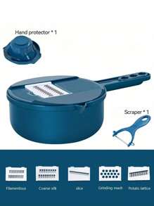 12 In 1 Multi-Functional Vegetable Chopper Carrots Potatoes Manually Cut Shred Slicer Radish Grater Kitchen Tools Vegetable Cutter For Hotel/Commercial Eid Al-Adha Mubarak - Multicolor - View 4