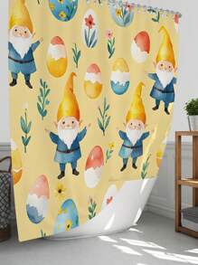 1 件/4 件豪华涤纶纤维浴室套装带浴帘和防滑地毯现代防水浴室装饰带马桶盖和 U 型垫快干面料适用于家庭公寓宿舍时尚季节性浴室配件带挂钩