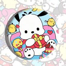 Sanrio 1 pièce Insigne à bulles des personnages Sanrio, broche dessin animé en alliage d'étain de 5,8 cm, accessoire