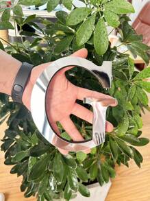 Silver Mirror Alphabet A-Z Wall Stickers - 10/15/20/30cm Tall Letters & Symbols Sold Separately, Dual-Layer Design: Reflective Acrylic Top + 1cm Thick Foam Base With Adhesive, Apply Together For 3D Effect Or Use Only Mirror Layer, Create Custom Words On Walls/Windows, Ideal For Marriage Ceremony Initials, Inspiring Messages In Work Areas, Romantic HOME Displays