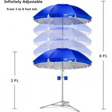 Wondershade Ultimate Portable Sun Shade Umbrella For Instant Lightweight And Adjustable Sun Protection - Blue - Purple - View 8