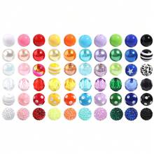 1 Set/Pack Multi-Color Water Transfer Printing Silicone Beads, Flower + Round Beads Mixed Set, Suitable For DIY Pen Beads, Bracelets, Necklaces, Pendant Chains, School Handmade Crafts, Keychain Crafts (23 Pieces Total) - Multicolor - View 6