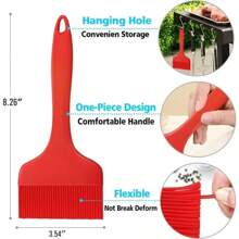 Heat Resistant Large Oil Brush BBQ Pastry Brush Silicone Basting Brush Extra Wide Basting Brush For Cooking Marinade Grilling