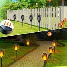 78cm 1 LAMPADA SOLARE 96 LED TORCIA FIAMMA EFFETTO FUOCO 350lm, Lampade da proiezione per paesaggio, luci solari per giardino esterno, torce solari, torce da giardino con effetto fiamma realistico, IP65 impermeabile, adatte per esterni, cortili, giardini, illuminazione del prato, luci LED calde fiamme tremolanti impermeabili luci torcia solare ornamenti da giardino illuminazione del paesaggio accensione/spegnimento automatico per vialetto cortile patio decorazione.