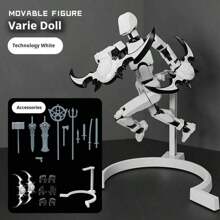 1 pieza Figura articulada que brilla en la oscuridad - Articulación completa - Modelo de ensamblaje DIY - Figura decorativa - Altamente realista - Regalo para días festivos - Regalo de cumpleaños - Regalo del Día de los Inocentes - Regalo de Pascua - Presente - Muñeca
