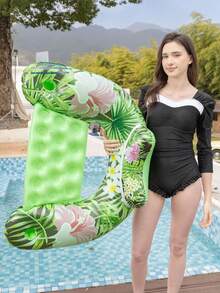 1pc Adult U-Shaped Inflatable Floating Chair, Unisex Swimming Pool Floats - Multicolor - View 9