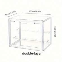 Three Layer Acrylic Display Rack Transparent Ladder Handmade Anime Car Model Blind Box Storage Box Jewelry Sorting Box Gift, Action Figure Storage Box, Blind Box, Doll Organizer, Doll Acrylic Display Box, Transparent Storage Box, Assembly Toy Storage Display Case, Christmas Valentine's Day New Year Decor Blind Box Storage Display Stand Doll Display Case Storage Box Toy Dust-Proof Transparent Figure Displ Magnetism - Multicolor - View 12
