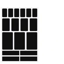 10pcs 170 Blank White/Black Rectangular Waterproof Scratch-Resistant Sticker Labels, In Stock Self-Adhesive Labels - Multicolor - View 4