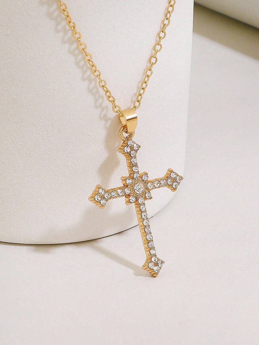 1 件简约珍珠吊坠项链，男女通用日常时尚珠宝配饰