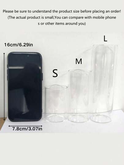 1/6/10/16PCS Clear Cylinder Glass Candle Holder, Slim Pillar High Borosilicate Glass Candle Holder, Heat Resistant Glass Flower Vase For Wedding, Festival Party, Decorative Tabletop Candlestick Display, Festival Evening Party Background Decoration Candle Cup-(Does Not Include Candles)