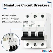 CILIA 1/2/4pz Interruttore automatico 3P 16A 400V 6kA Curva C C10/16/20/25/32/40/50 - Connessione DIN universale per qualsiasi quadro elettrico
