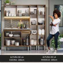 Cocina Integral Completa Modular Madesa Emilly 169cm com Tarja Color Marrón 11 - Marrón - Ver 5