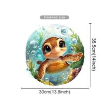 Pegatinas de pared con diseños de tortugas de dibujos animados de la serie de vida marina, impermeables, para decoración de habitaciones de niños, salas de estar, baños, dormitorios y talla grande, regalos ideales para cumpleaños, graduación y decoración del hogar.