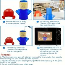 1pc Angry Mom Microwave Cleaner - Medium Strength, Removes Odors And Appliance Cleaner, No Electricity Needed, Multipurpose, For Kitchen, Bathroom, Car, Bedroom, Living Room Cleaning | Angry Mom Character | Eye-Catching Design